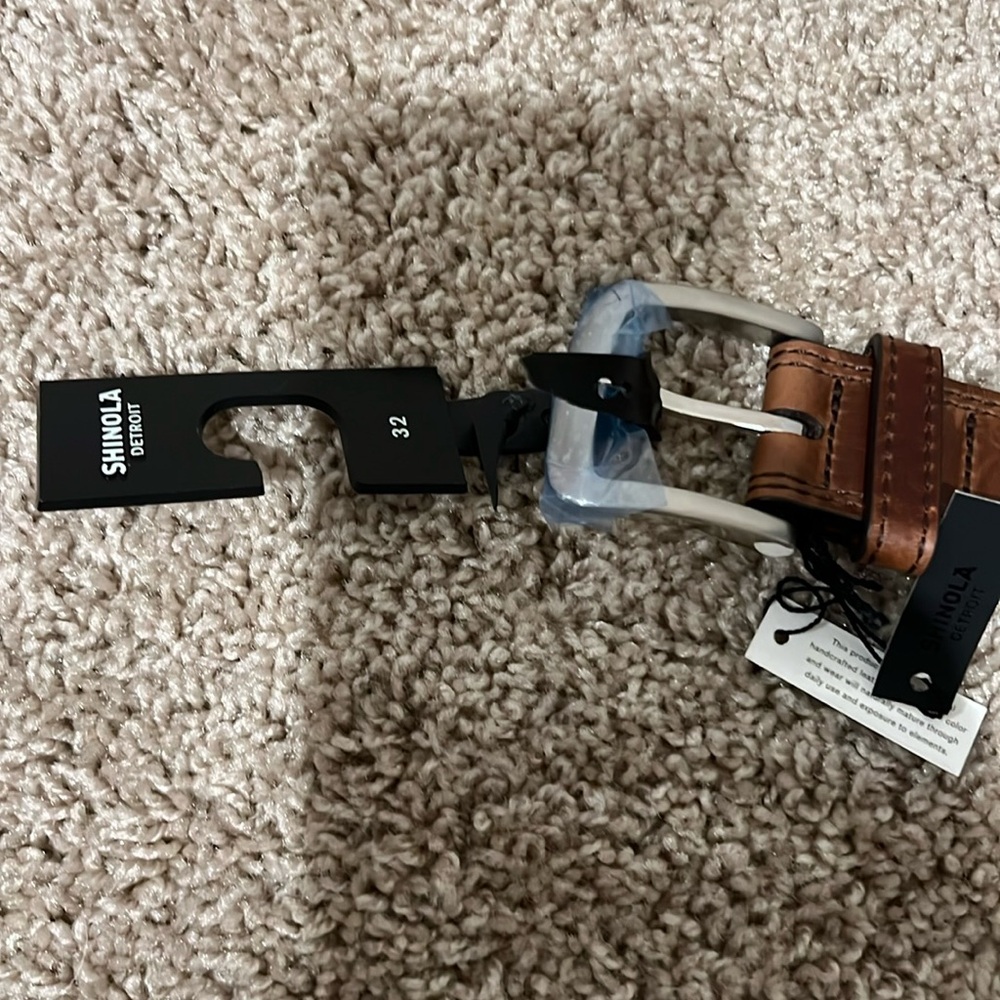 Brand New Mens Shinola Brown Leather Belt